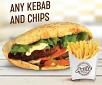 Any Kebab and Chips (Monday Special)